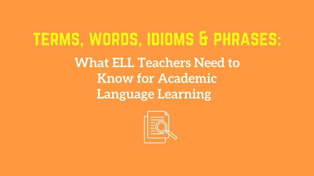 academic content learning and academic language learning for ELLS